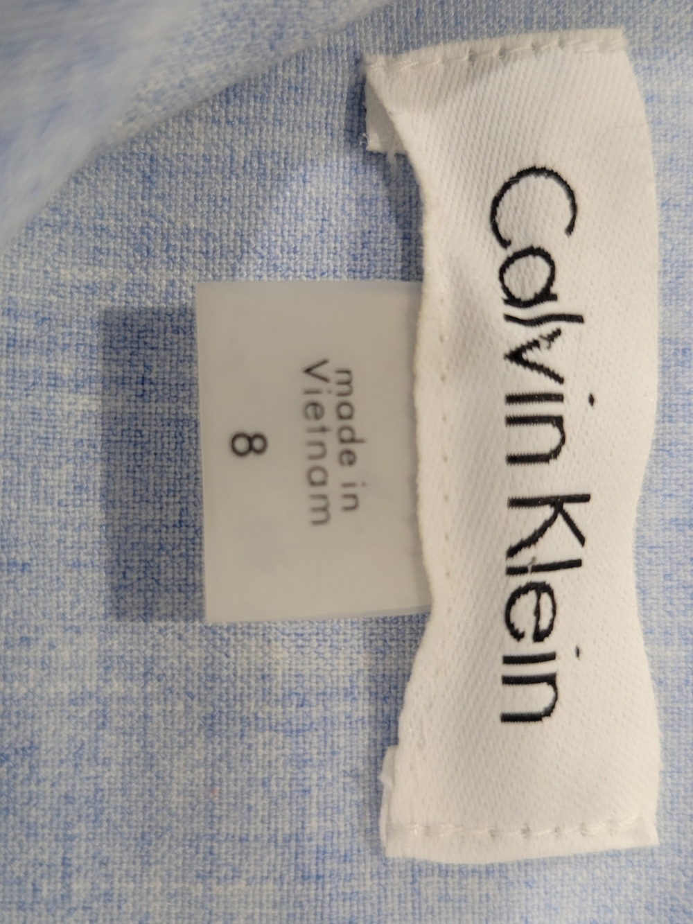 Calvin Klein Sleeveless Light Blue Zip-Front Sheath Dress - Picture 3 of 14